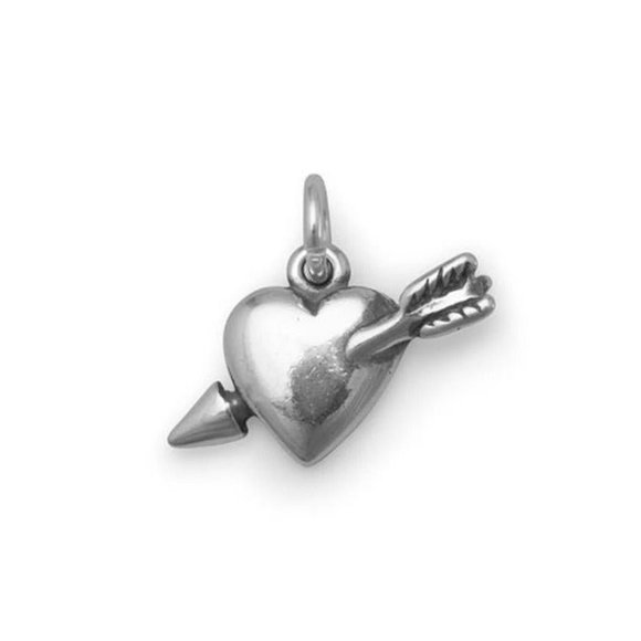 Heart with Arrow Charm - Picture 2 of 3